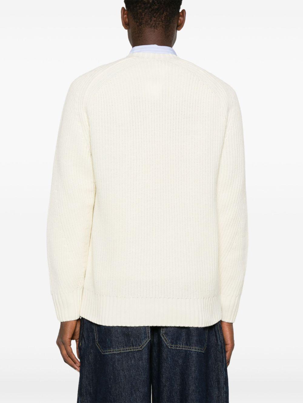 Maglione con ricamo écru 