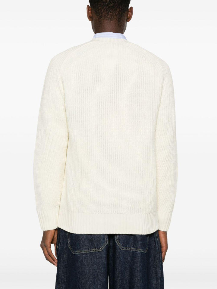 Maglione con ricamo écru 