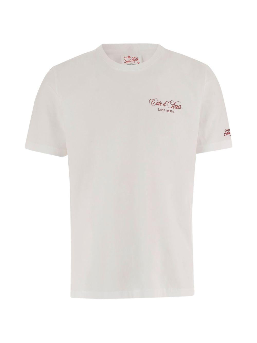 T-shirt bianca con stampa 