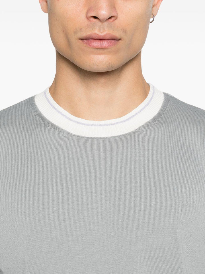 T-shirt girocollo grigio 