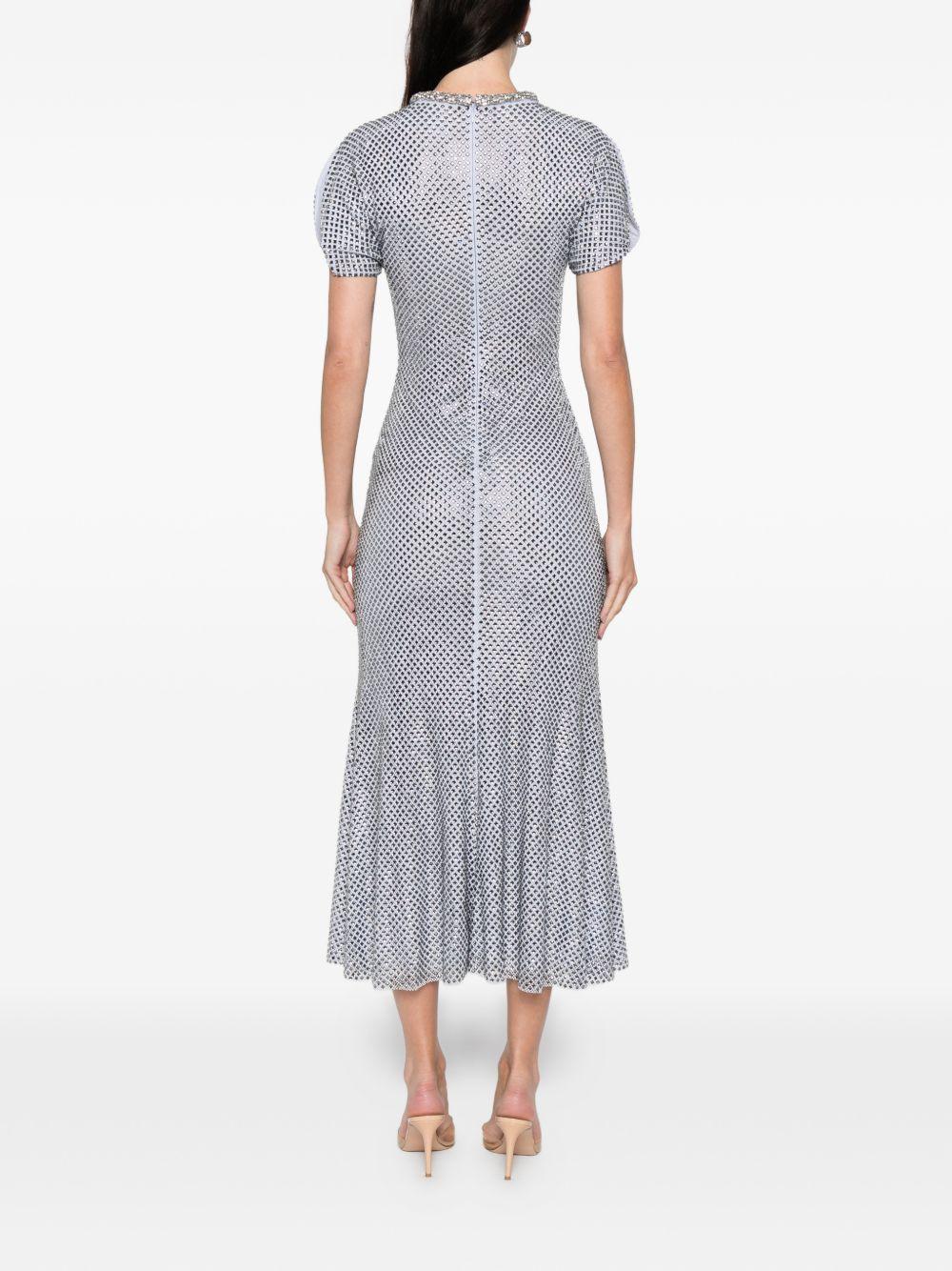 Abito midi con strass 