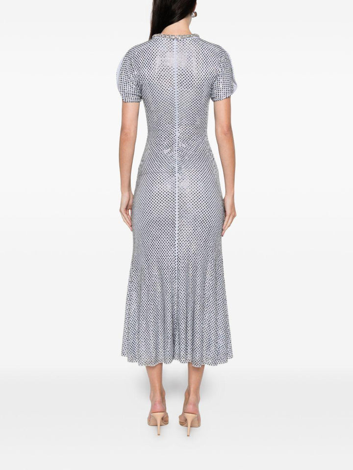 Abito midi con strass 