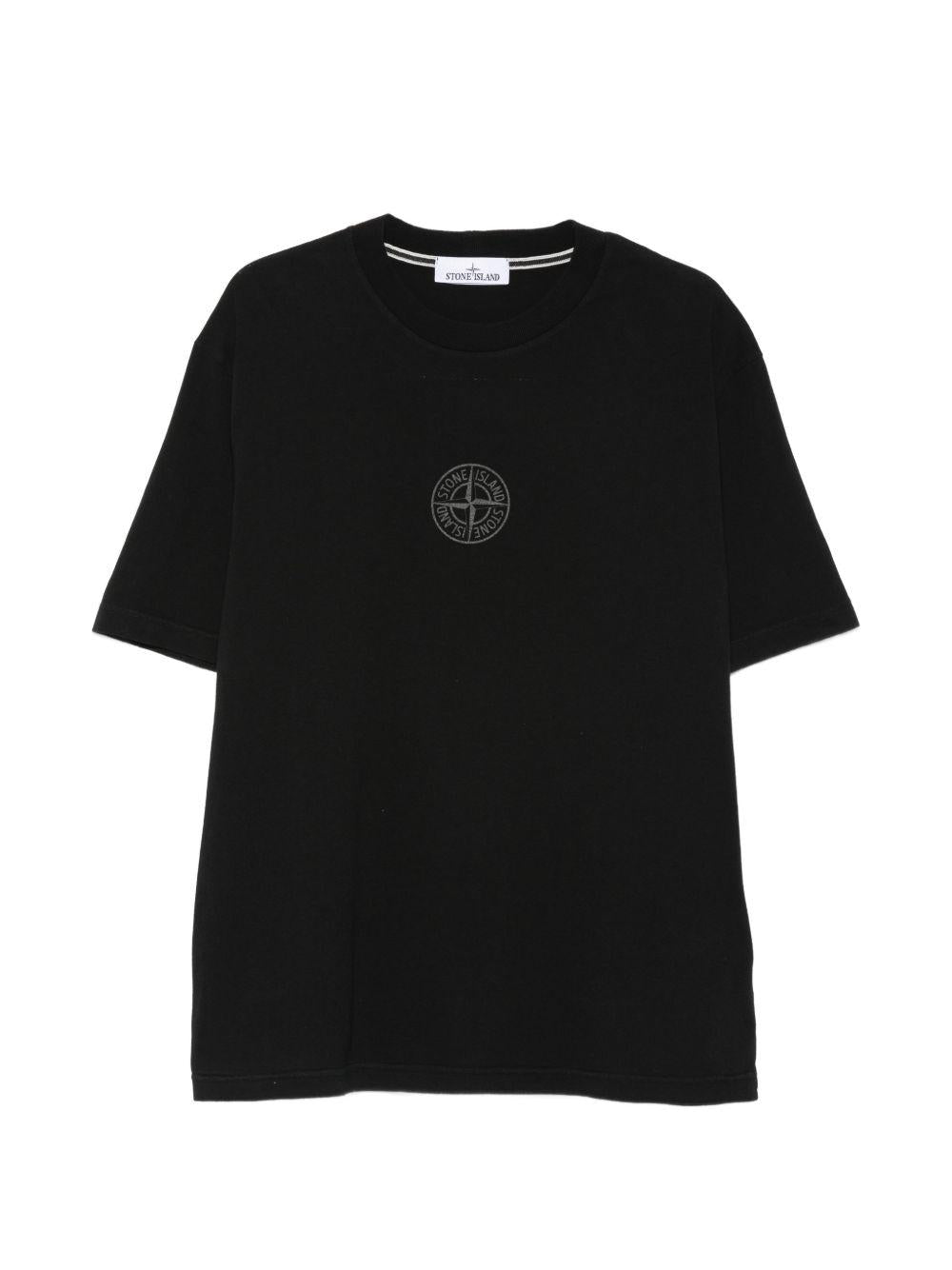 T-shirt nera con logo 