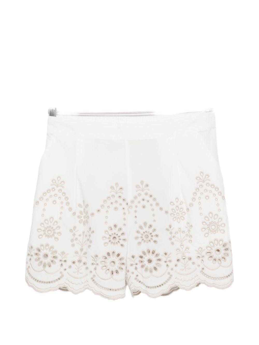 Shorts con ricamo 