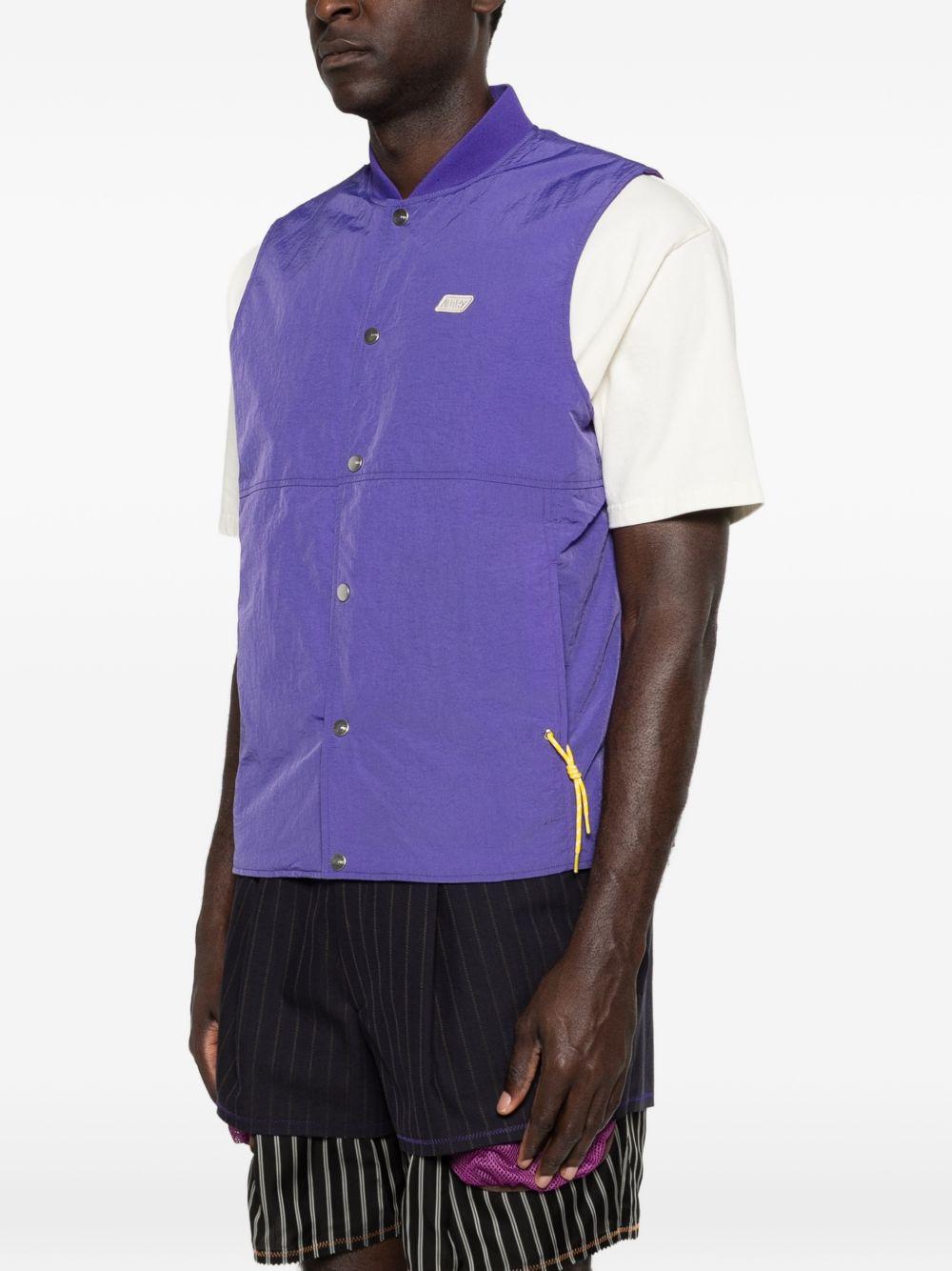 Gilet viola con logo 