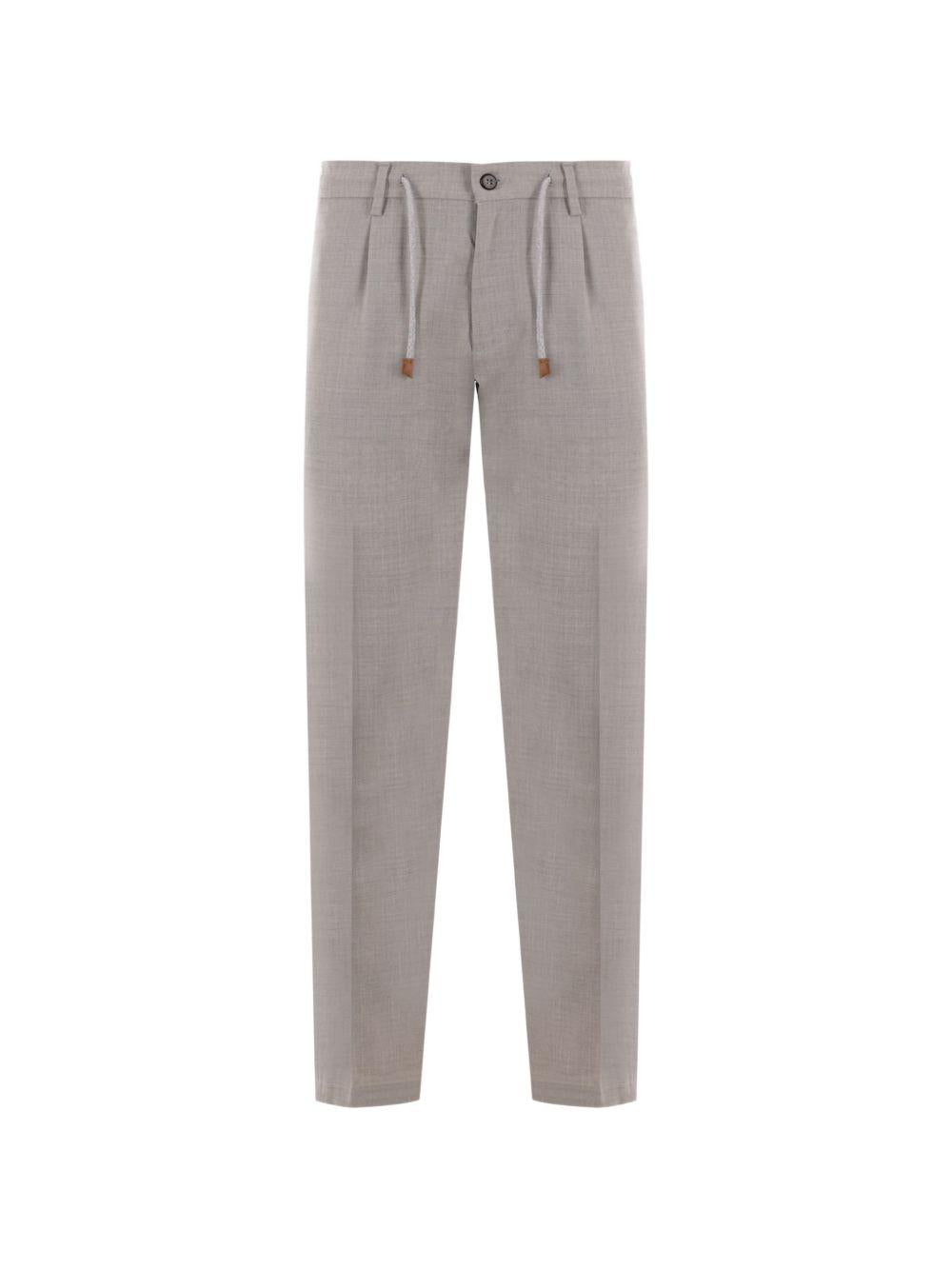 Pantaloni grigio erica affusolati con coulisse 
