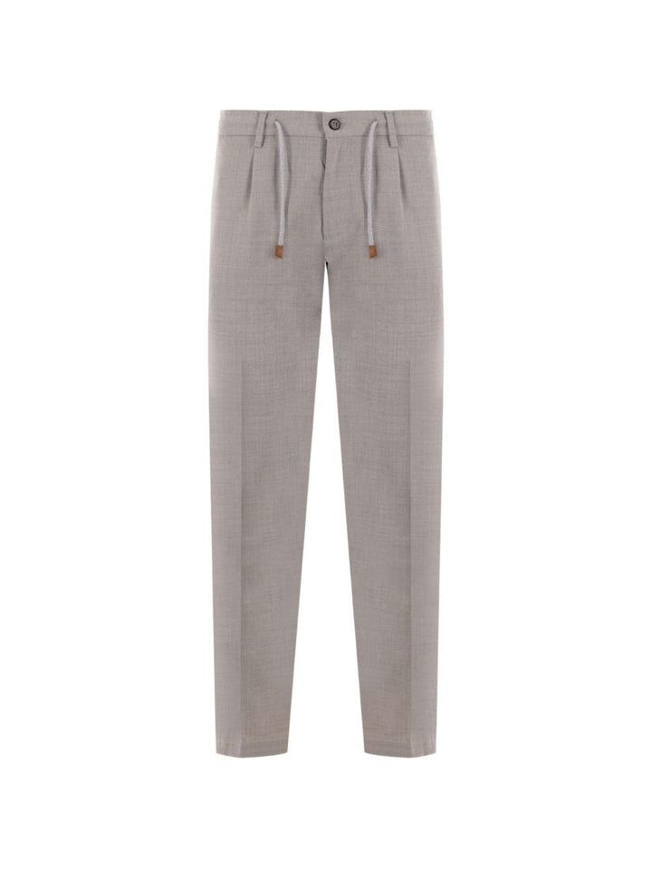 Pantaloni grigio erica affusolati con coulisse 