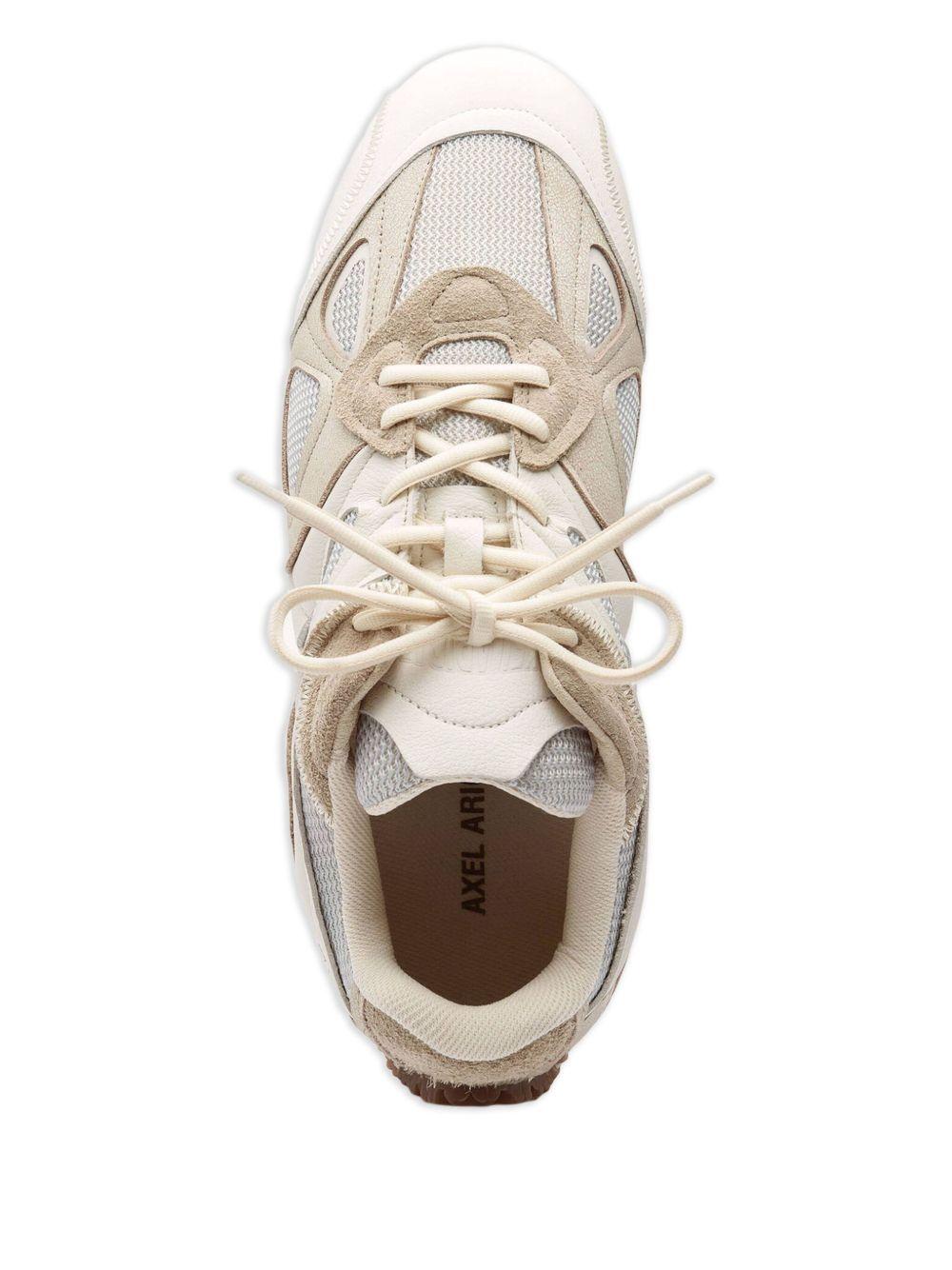 Sneakers con inserti bianco/panna 