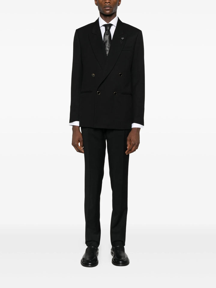 Blazer Blu Doppiopetto con rever a lancia