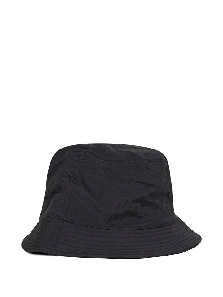 Cappello bucket nero con logo 