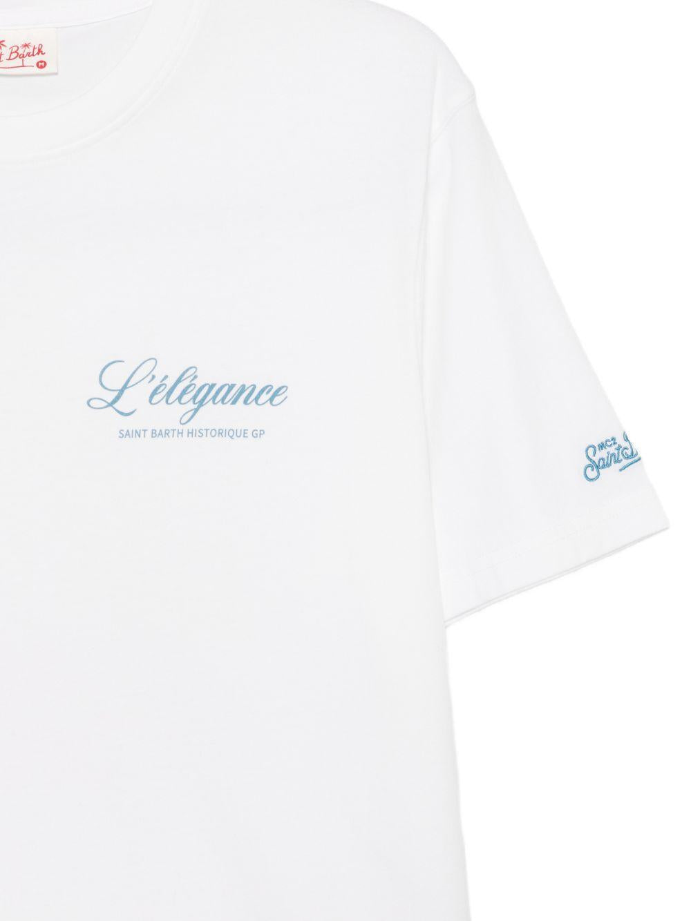 T-shirt bianca con stampa 