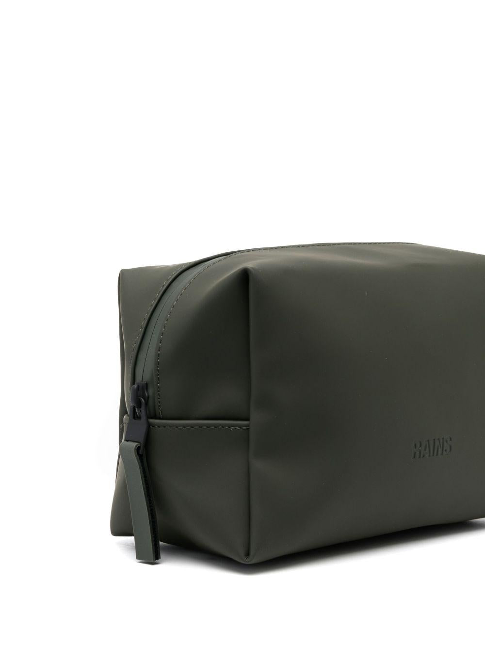 Pouch verde scuro con zip 