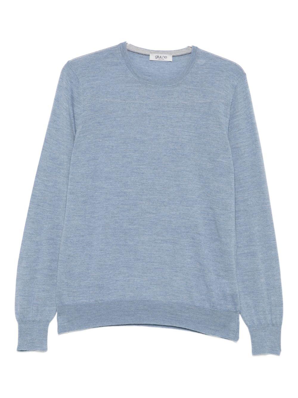 Maglione girocollo azzurro