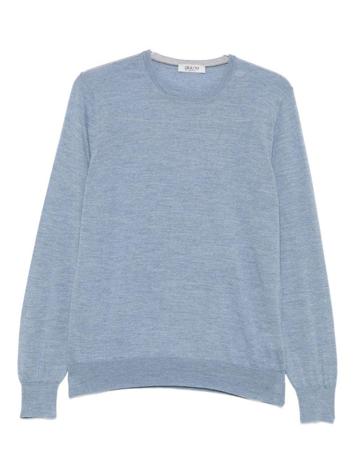 Maglione girocollo azzurro
