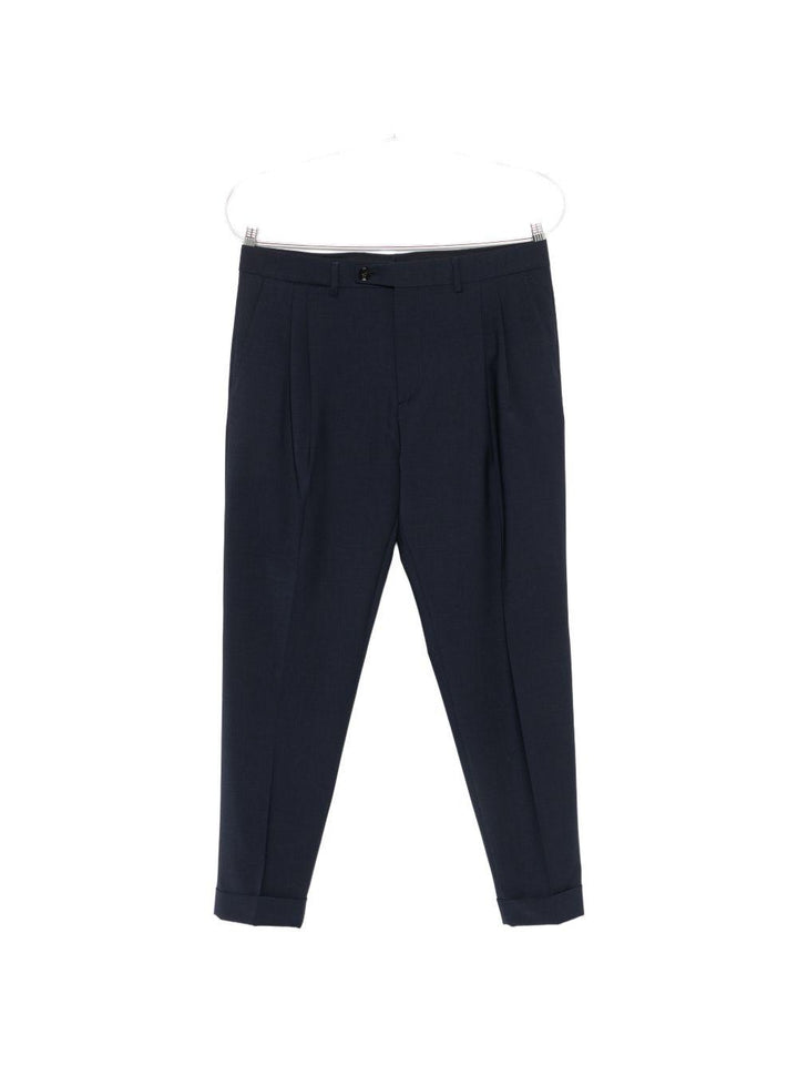 Pantaloni blu scuro con risvolto 