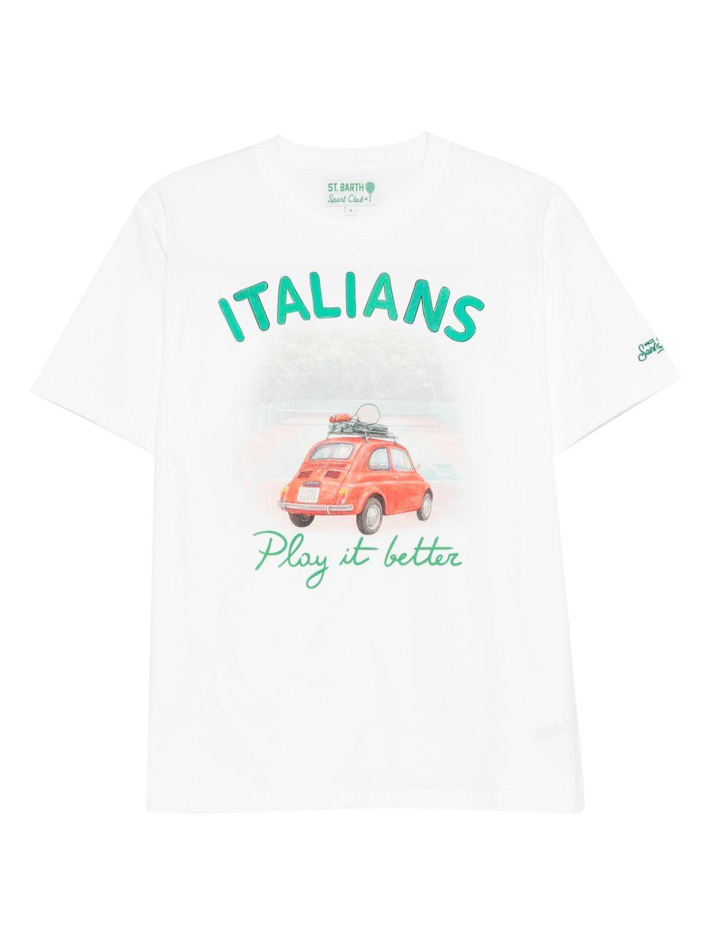 T-shirt bianca con stampa 