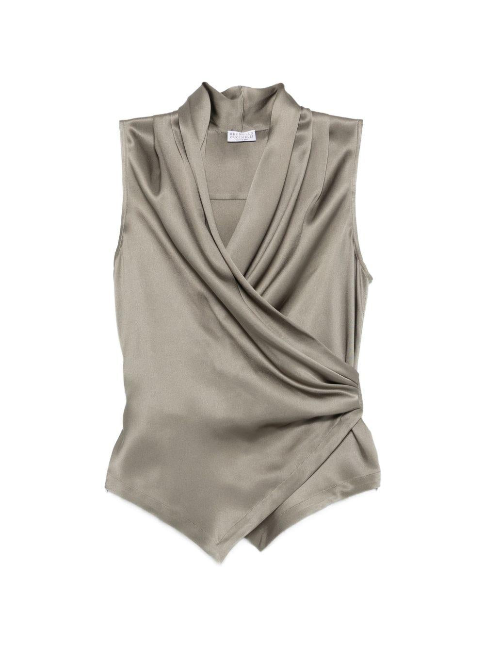Top con drappeggio 