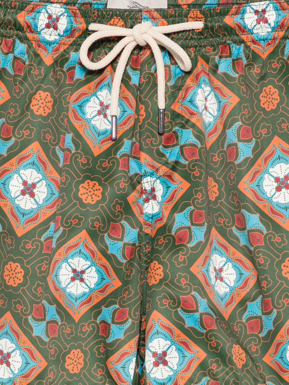 Costume da bagno verde con stampa 