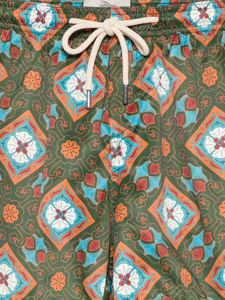Costume da bagno verde con stampa 