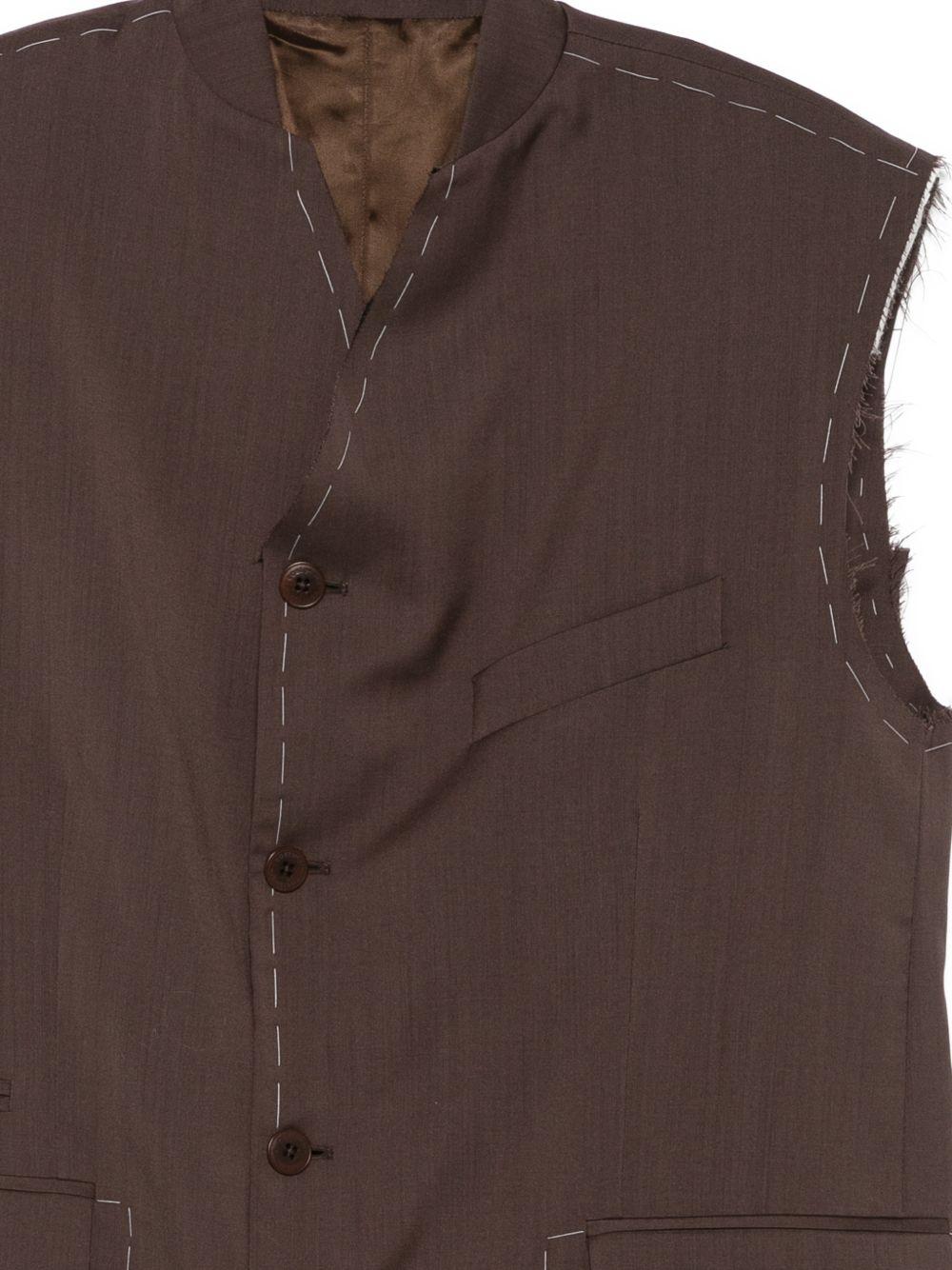 Gilet marrone senza maniche 