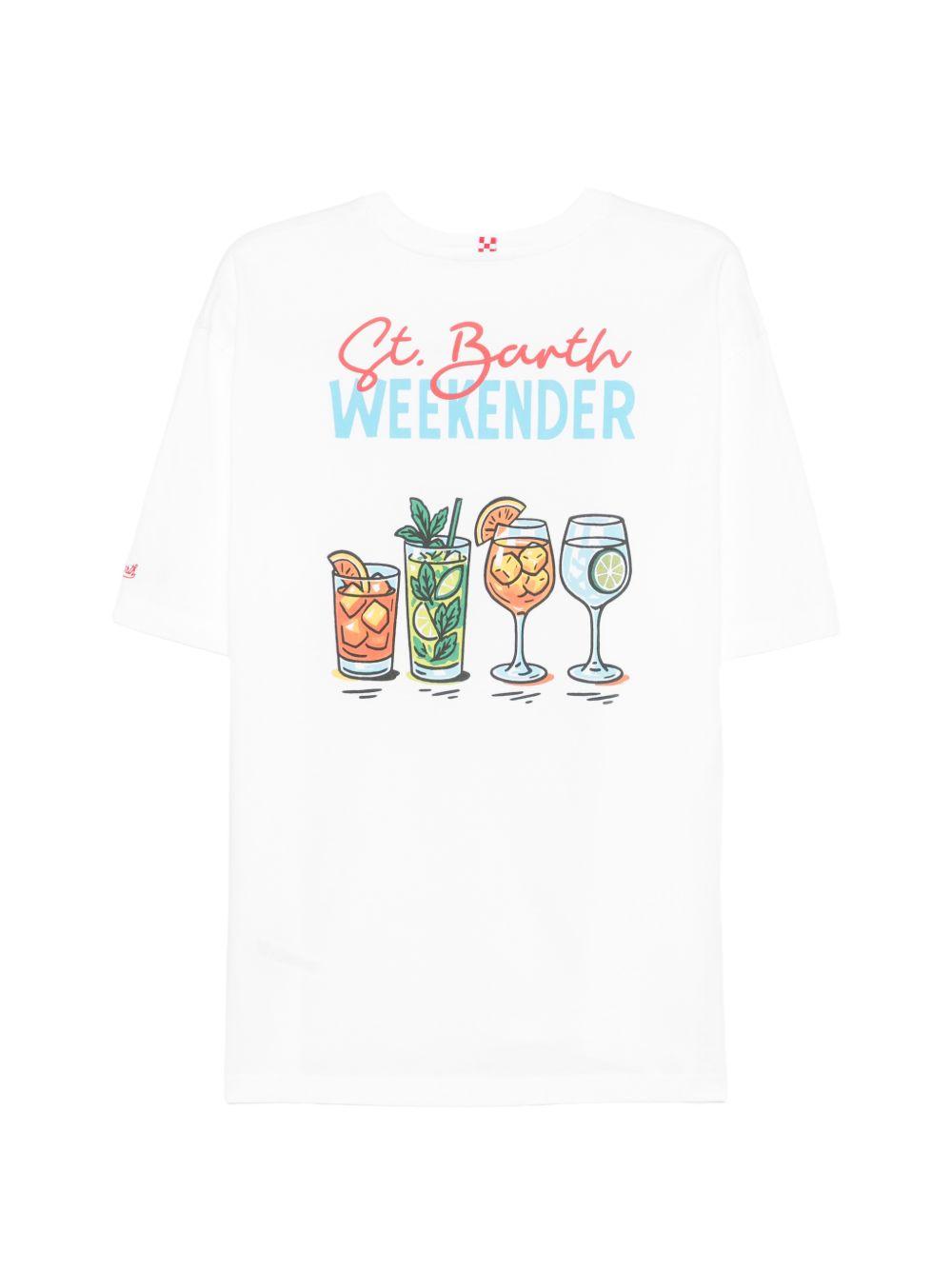 T-shirt con grafica bianca 