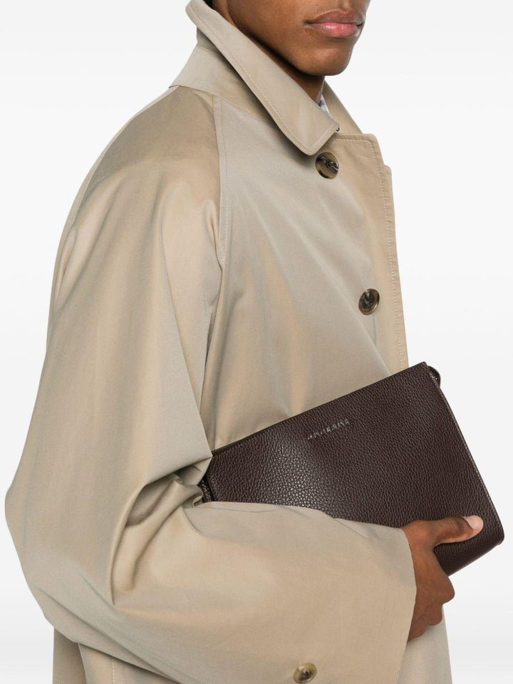 Clutch ebano in pelle 