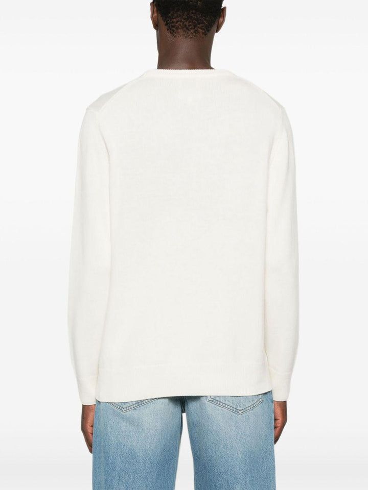 Maglione bianco girocollo 