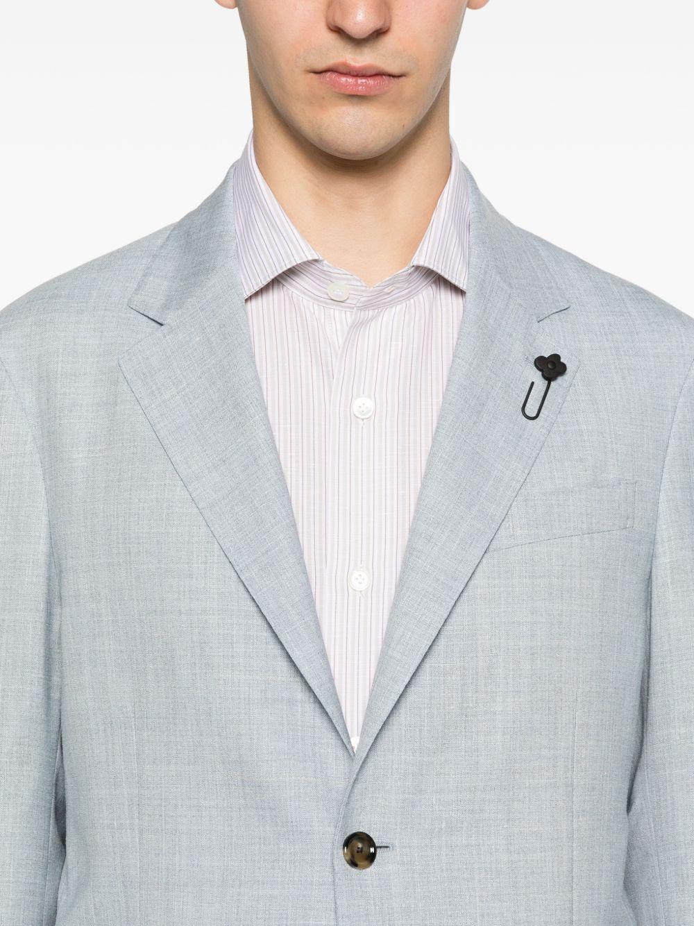 Blazer in lana azzurro polvere 