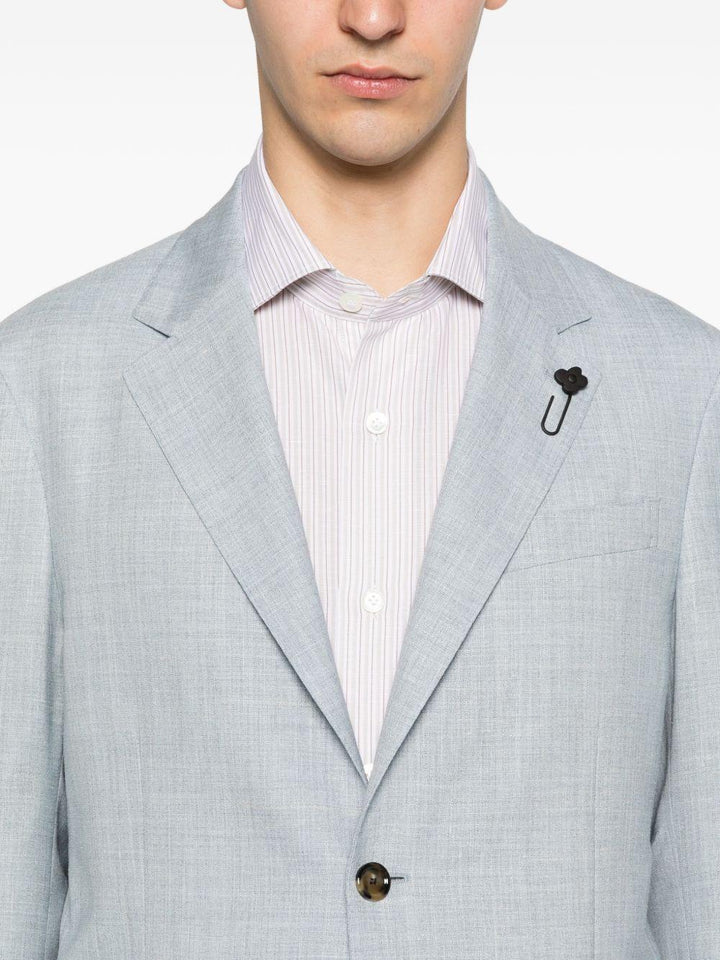 Blazer in lana azzurro polvere 