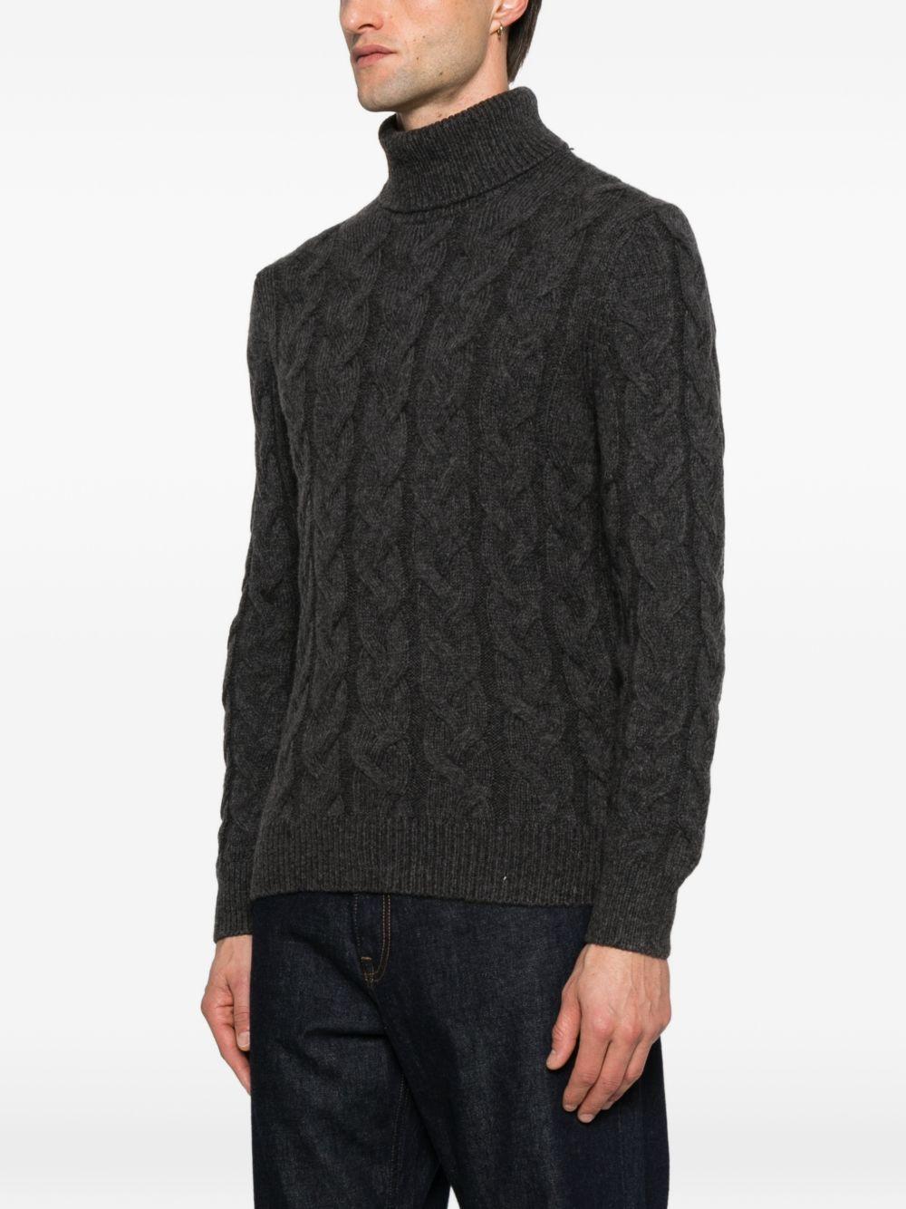 Maglione a collo alto grigio scuro