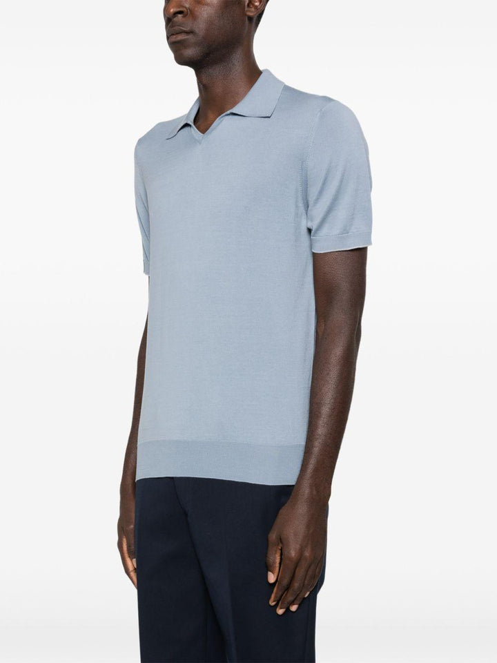 Polo a maniche corte azzurro polvere 