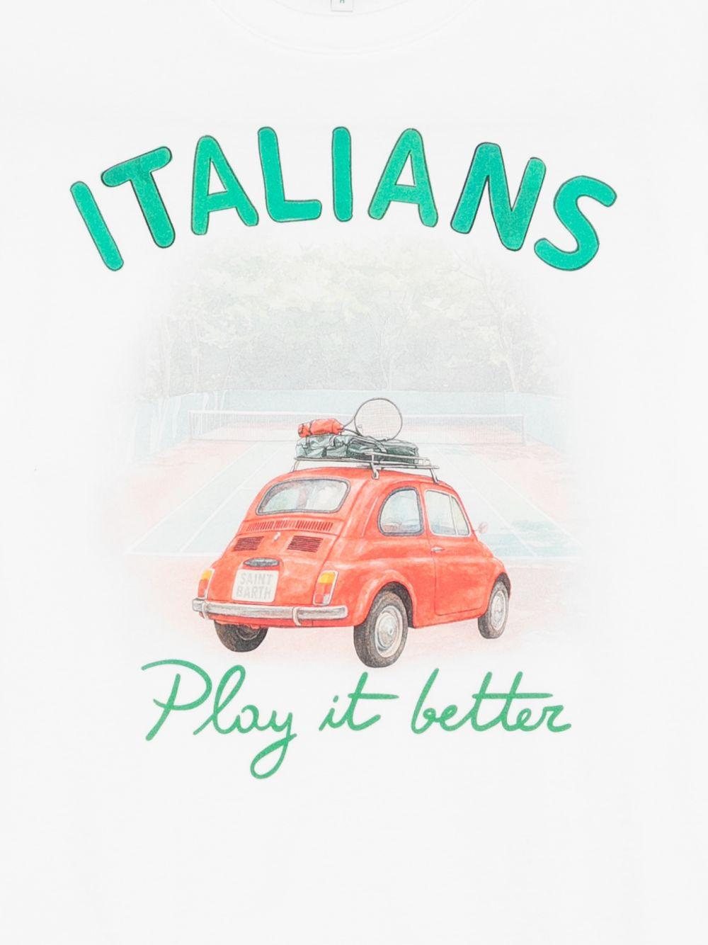 T-shirt bianca con stampa 