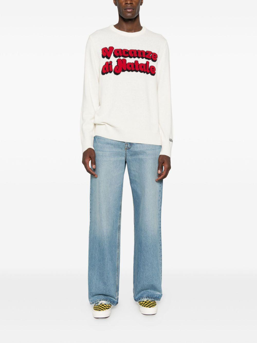 Maglione bianco girocollo 