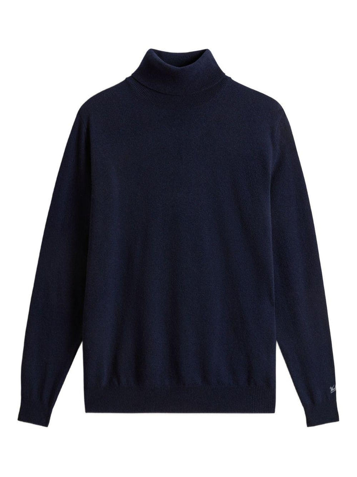 Maglione a collo alto blu 
