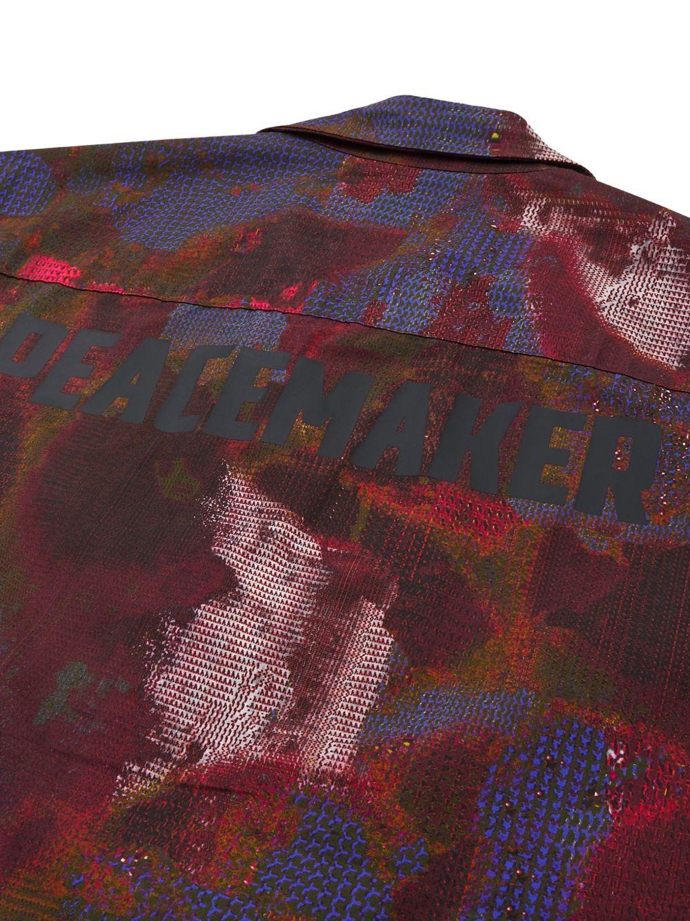 Camicia con stampa logo rosso 