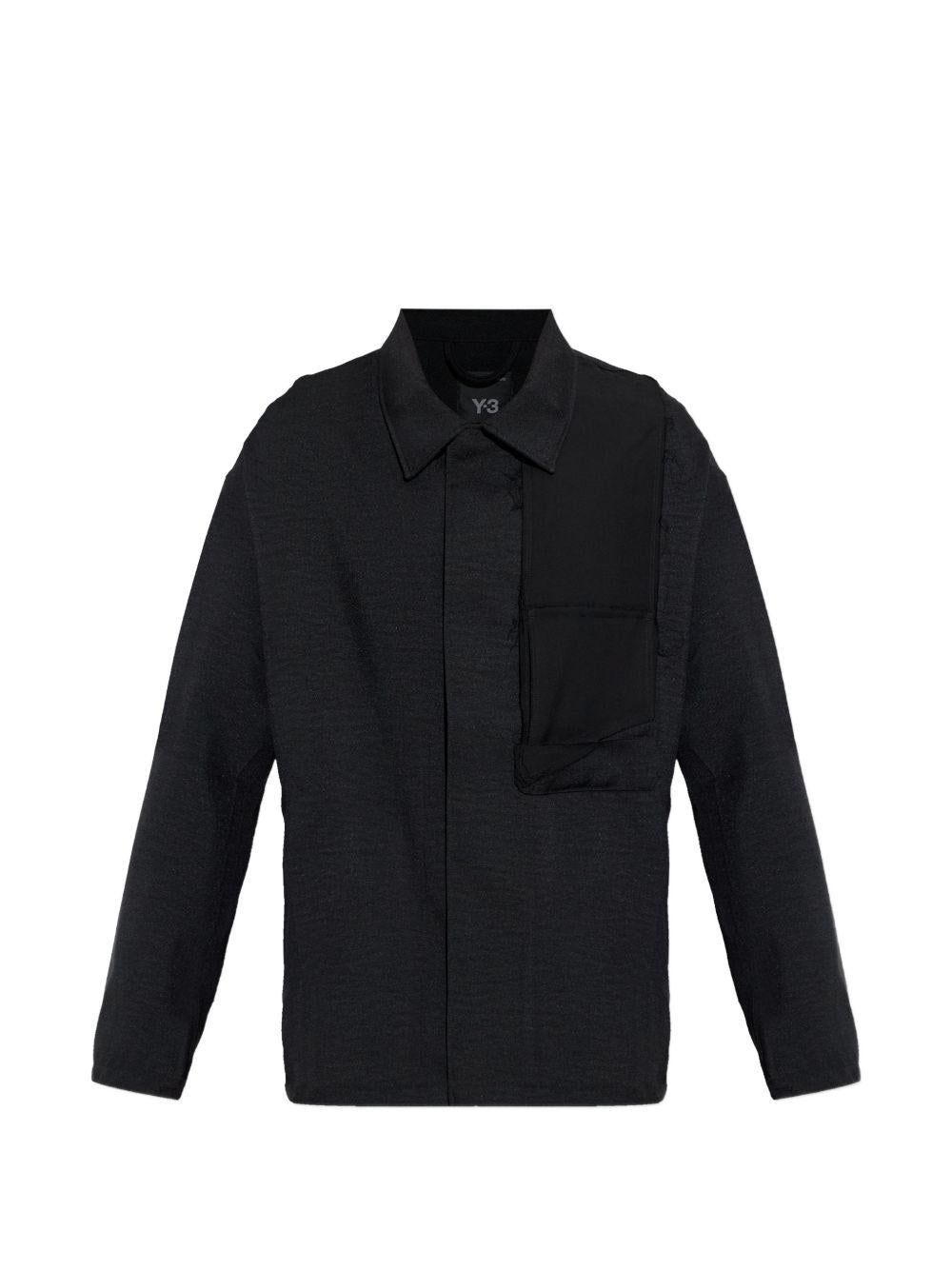 Giacca Utility con taschino nera 