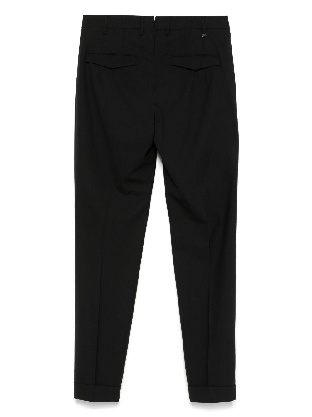 Pantaloni neri plissé 