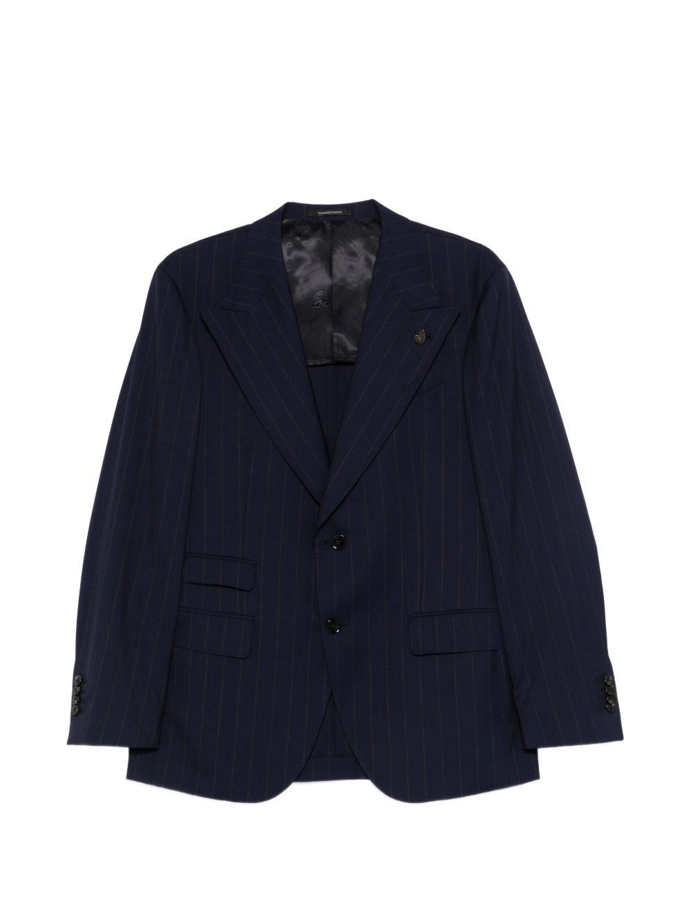 Completo blu navy gessato 