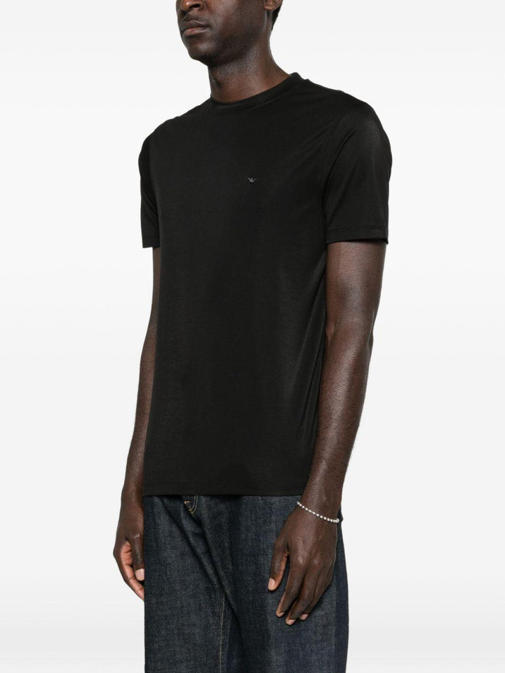 T-shirt nera con dettaglio logo 