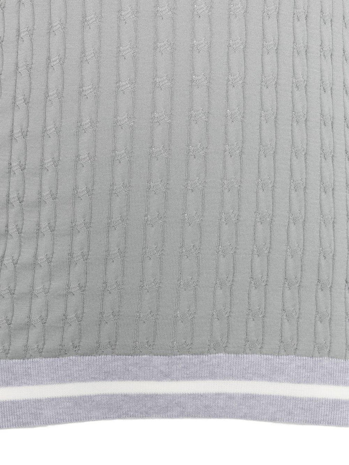 T-shirt grigio/bianco girocollo 