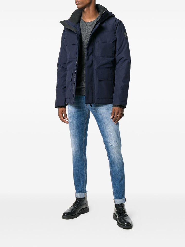 Jeans blu effetto schiarito 