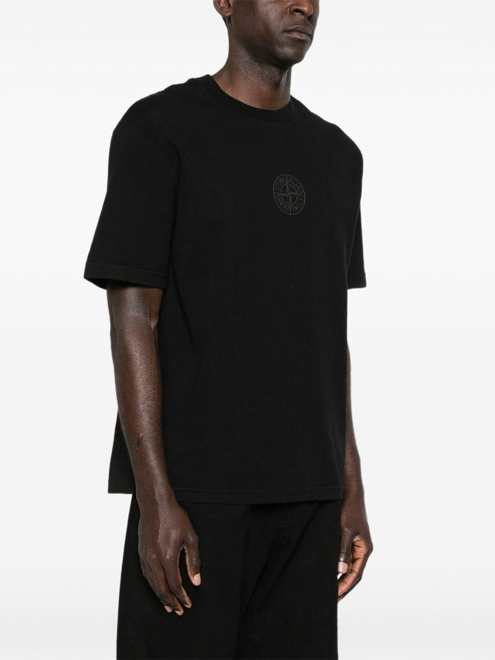 T-shirt nera con logo 