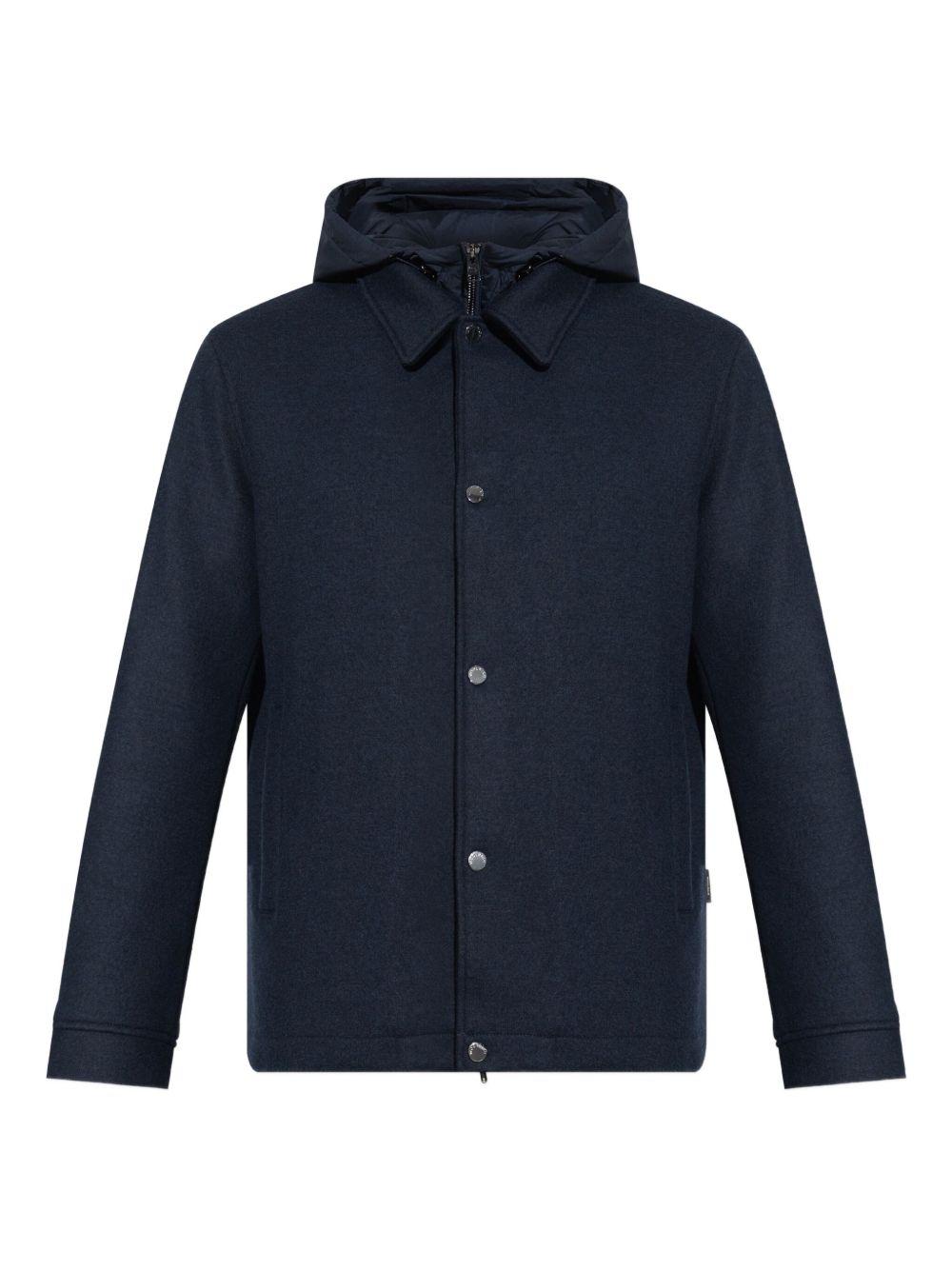 Giacca con cappuccio blu navy 