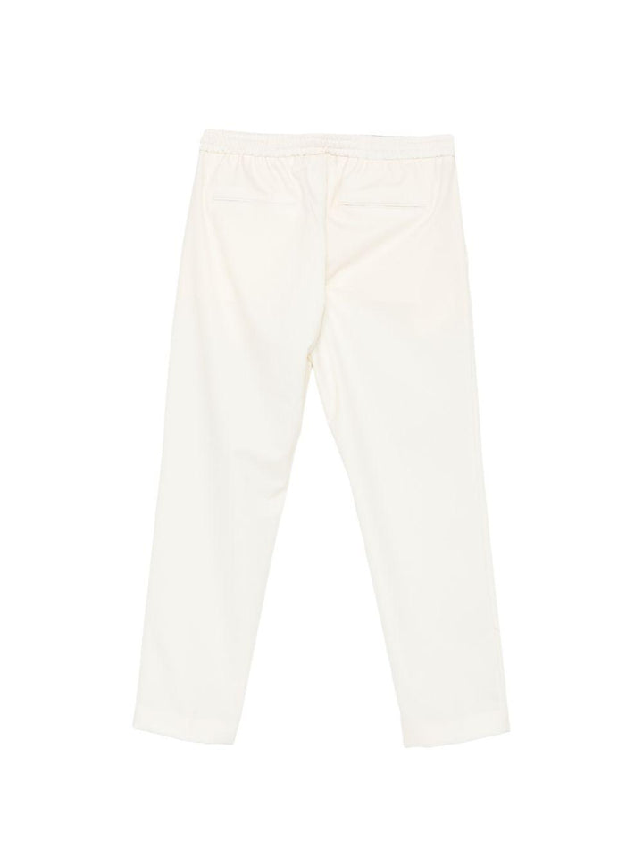 Pantaloni con coulisse panna 