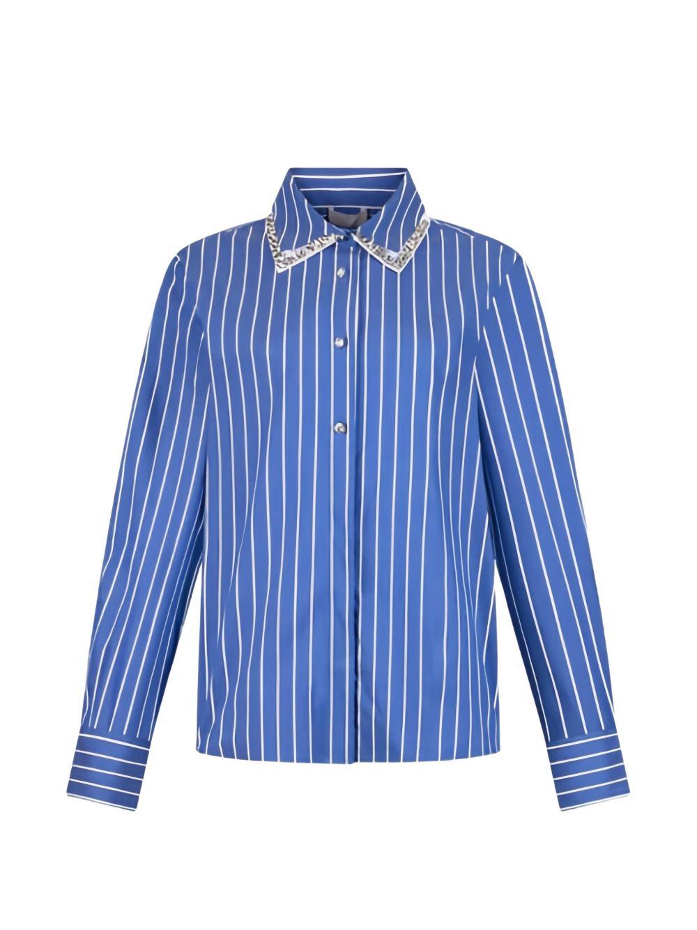 Camicia a righe con colletto 