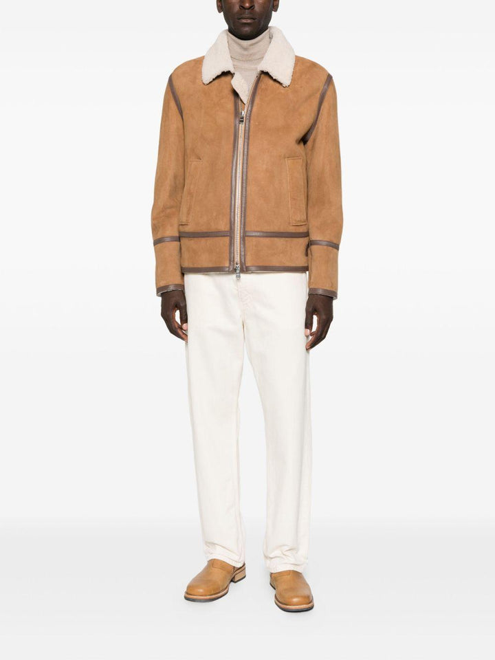 Maglione a collo alto beige 
