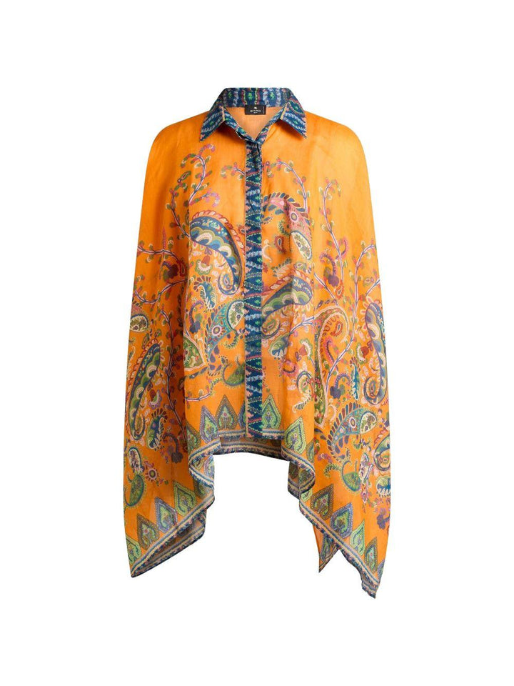 Blusa svasata con stampa 