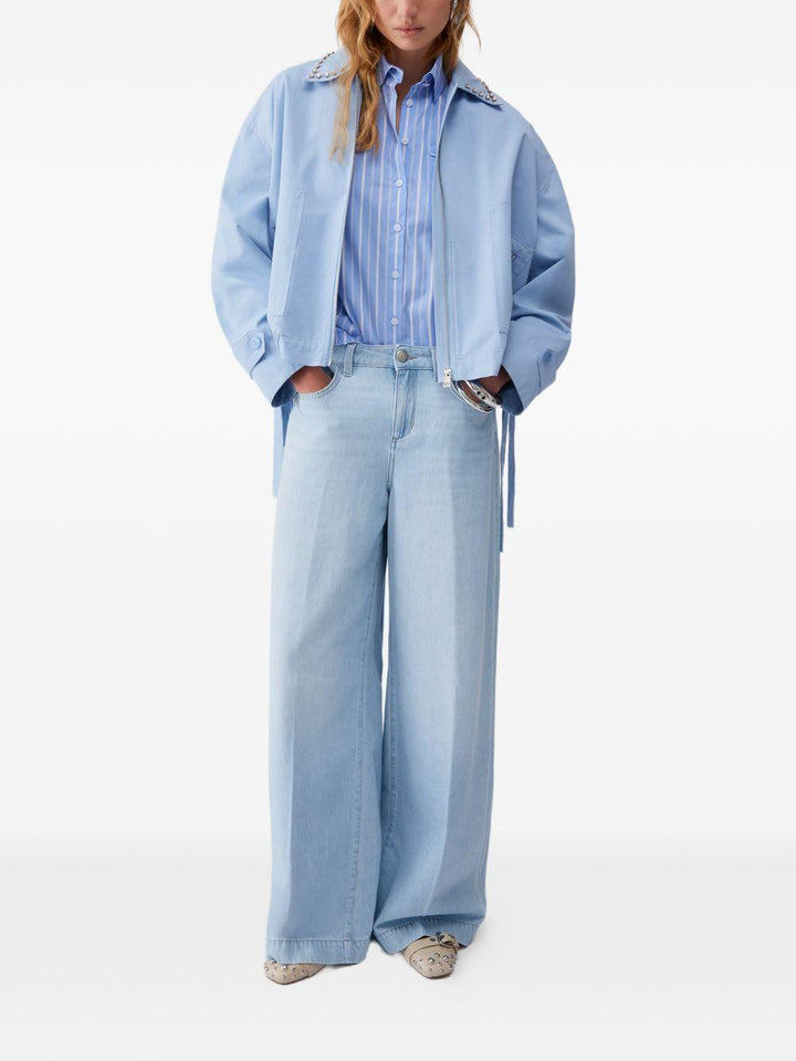Camicia a righe con tasca 