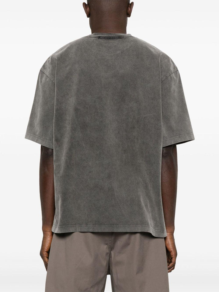 T-shirt Distort nero slavato 