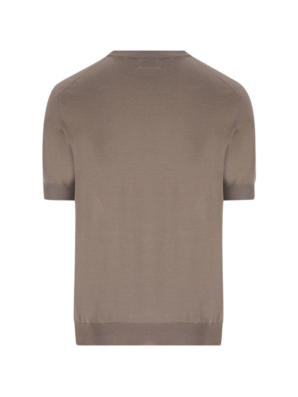 T-shirt girocollo nocciola 